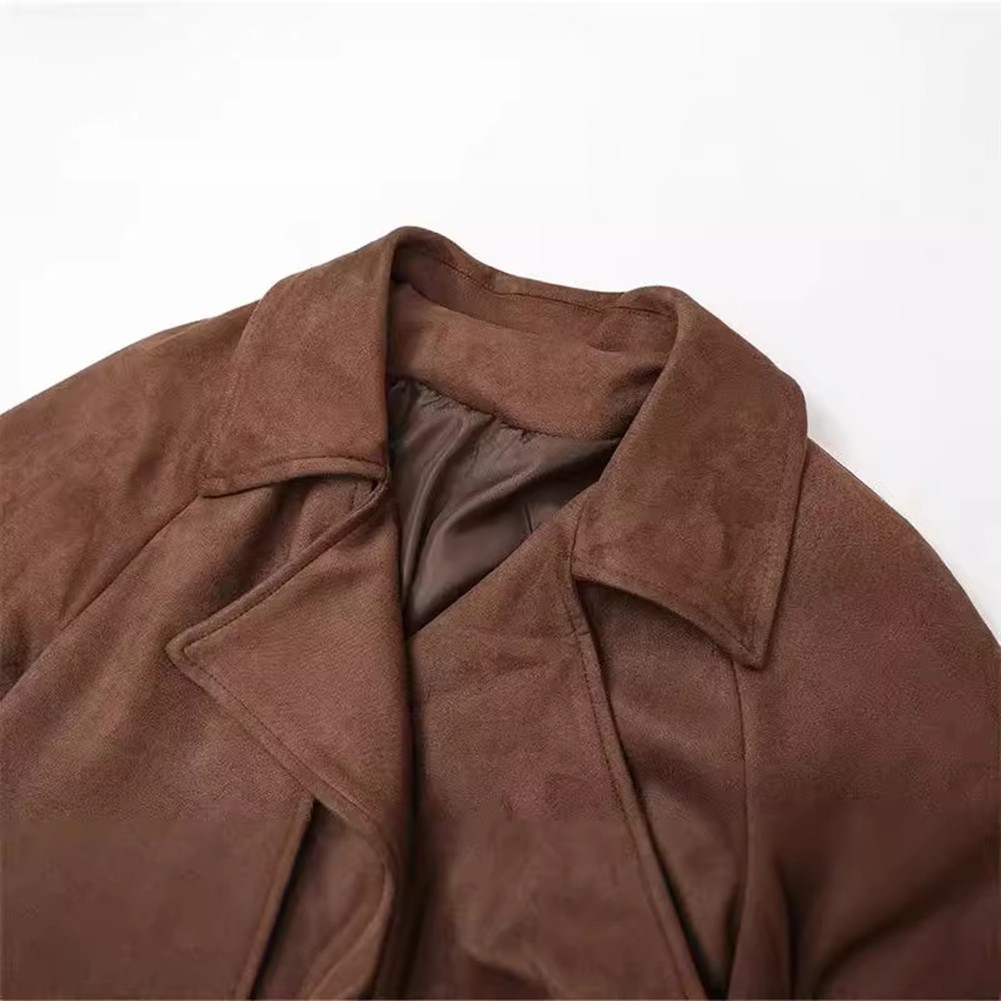 Eleganter langer Damen Windschutz Mantel mit Gürtel für Herbst- und Wintermode - Bild 31 von 48