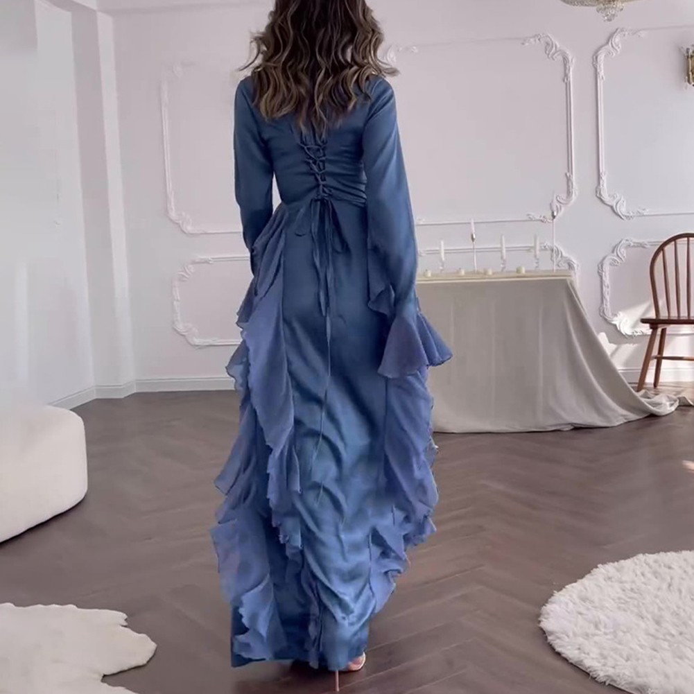 Robes évasées couleur unie robe soldes string selvedge décontractée robes longues