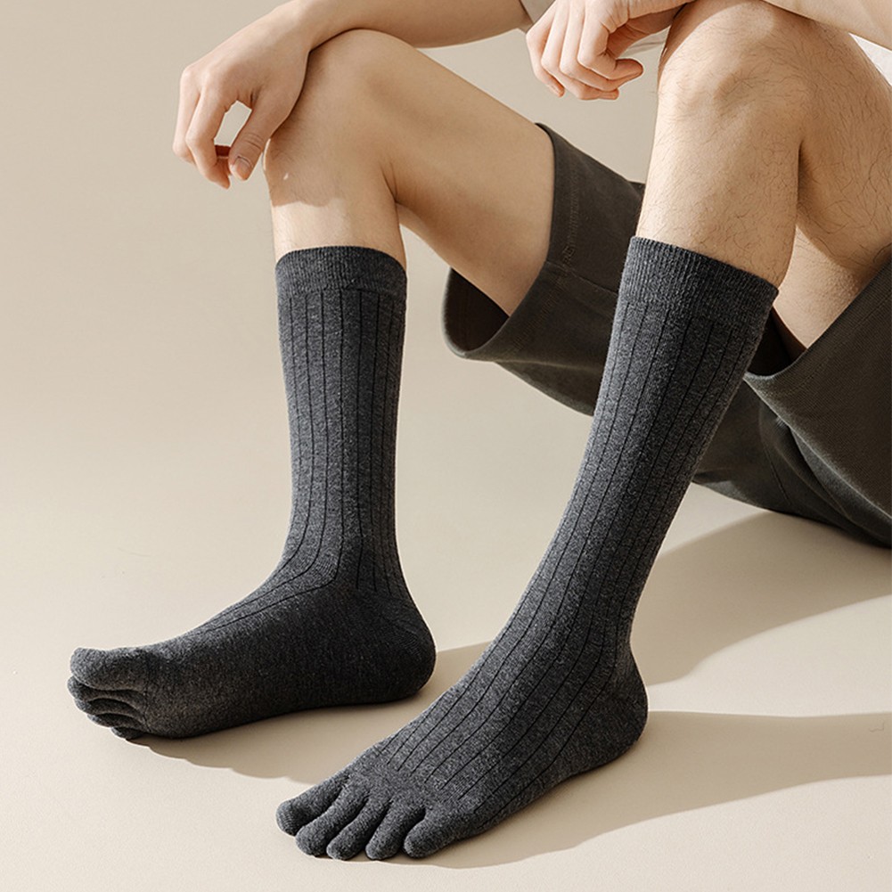 Five Toe Stripe Sports Socks for Men Cotton Breathable and Comfortable - Picture 15 of 26