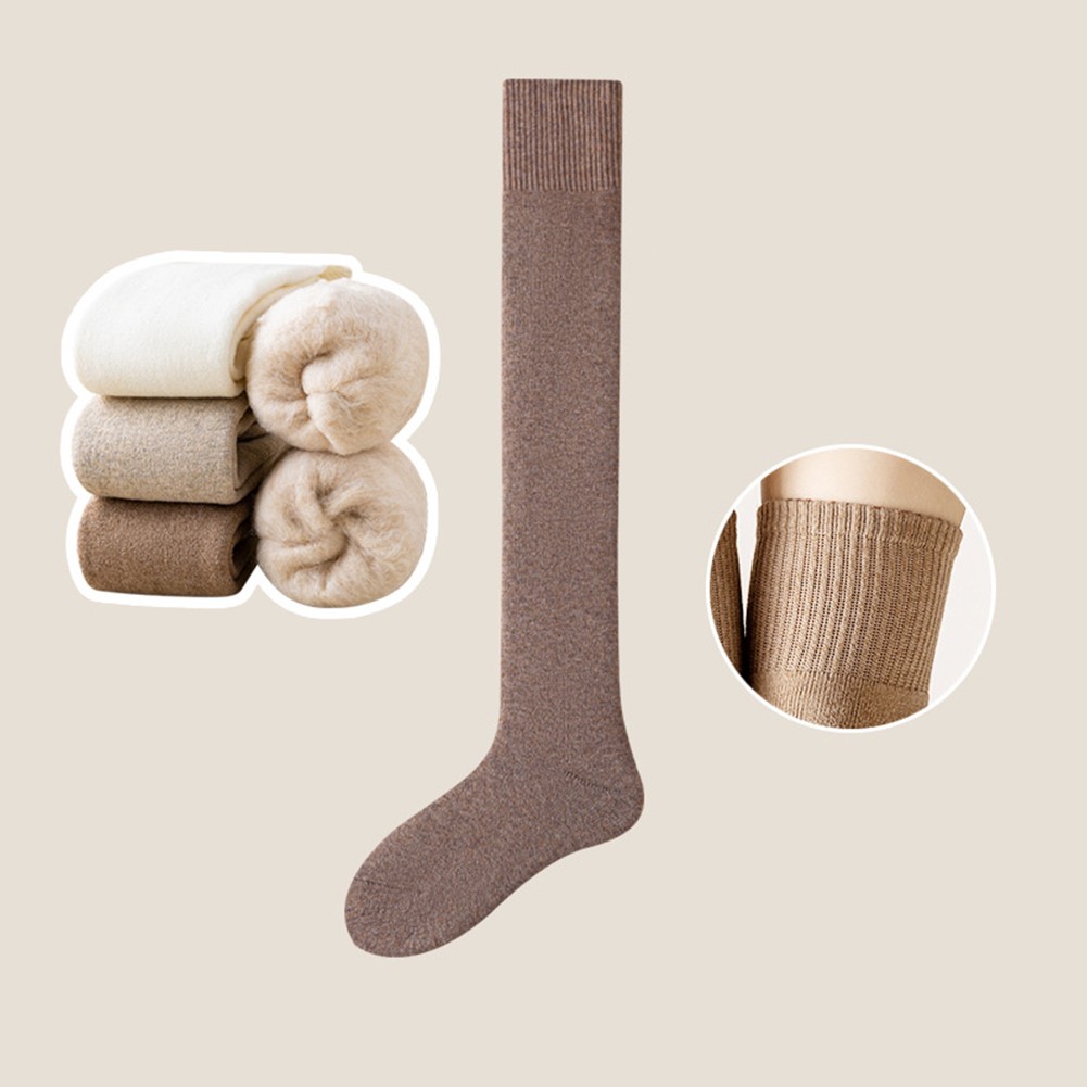 Soft Fleece Plush Long Thermal Winter Socks for Men’s Home Warmth-image