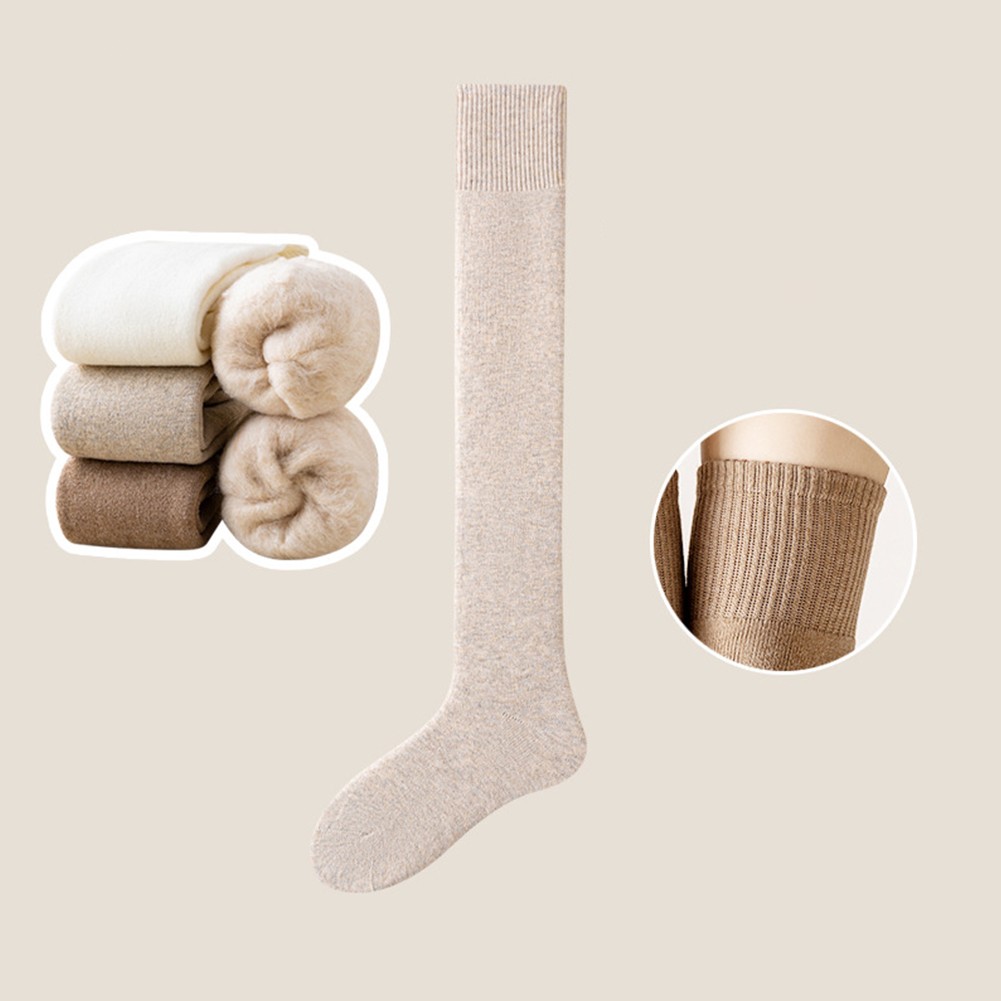Soft Fleece Plush Long Thermal Winter Socks for Men’s Home Warmth-image