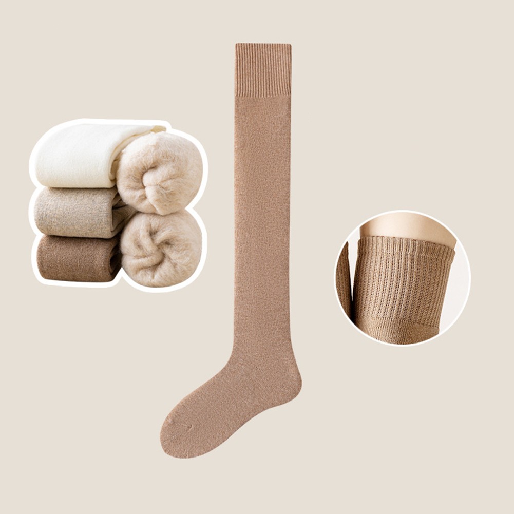 Soft Fleece Plush Long Thermal Winter Socks for Men’s Home Warmth-image