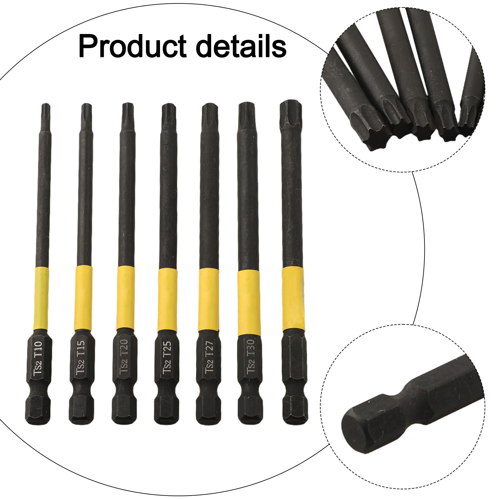 Magnetische Spitze f��r Torx Stern Schraubendreher Bits Set 50 mm und 100 mm Opt - Picture 22 of 32