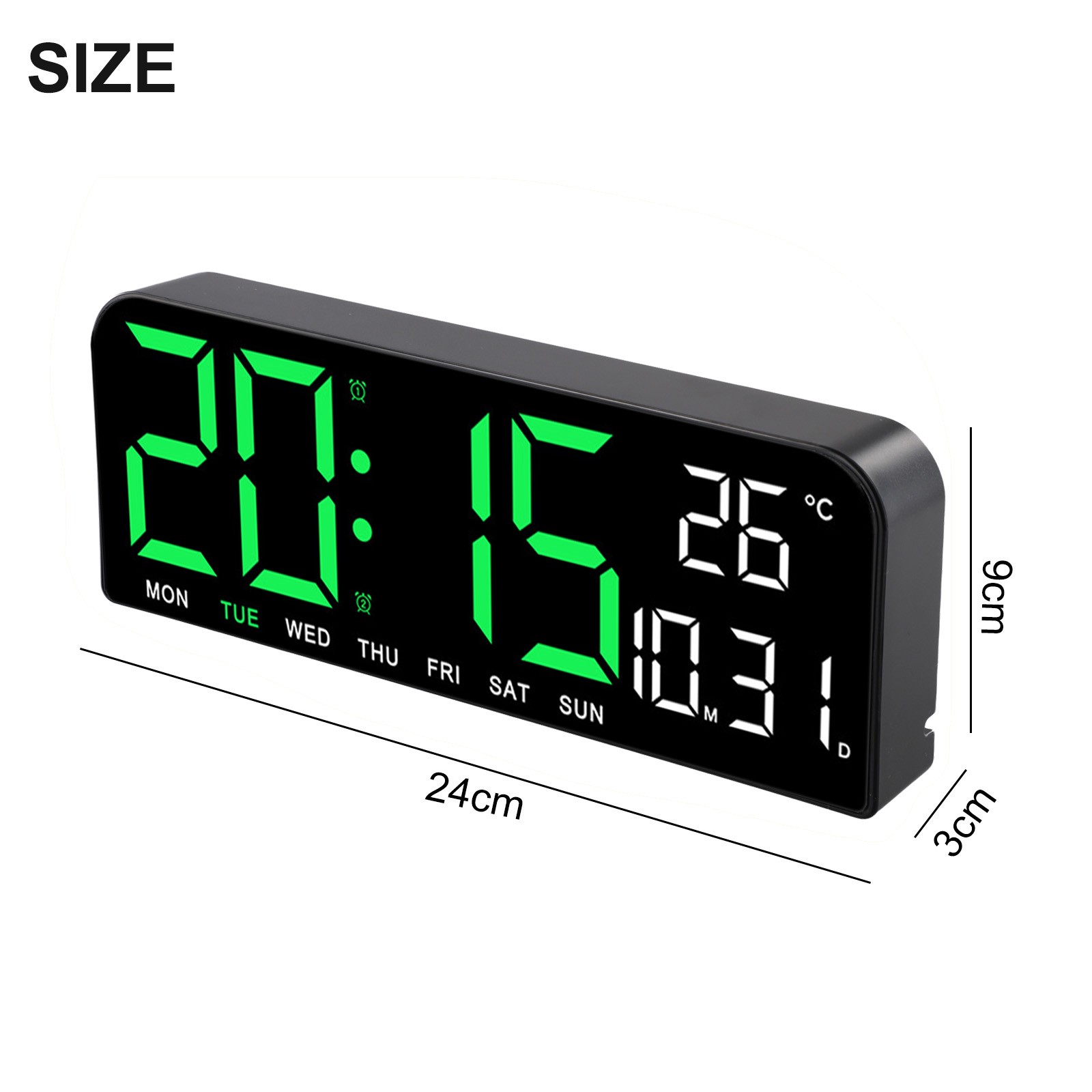 LED Alarm vendu Clock For Exercise Automatic Brightness Dimmer Modern Design