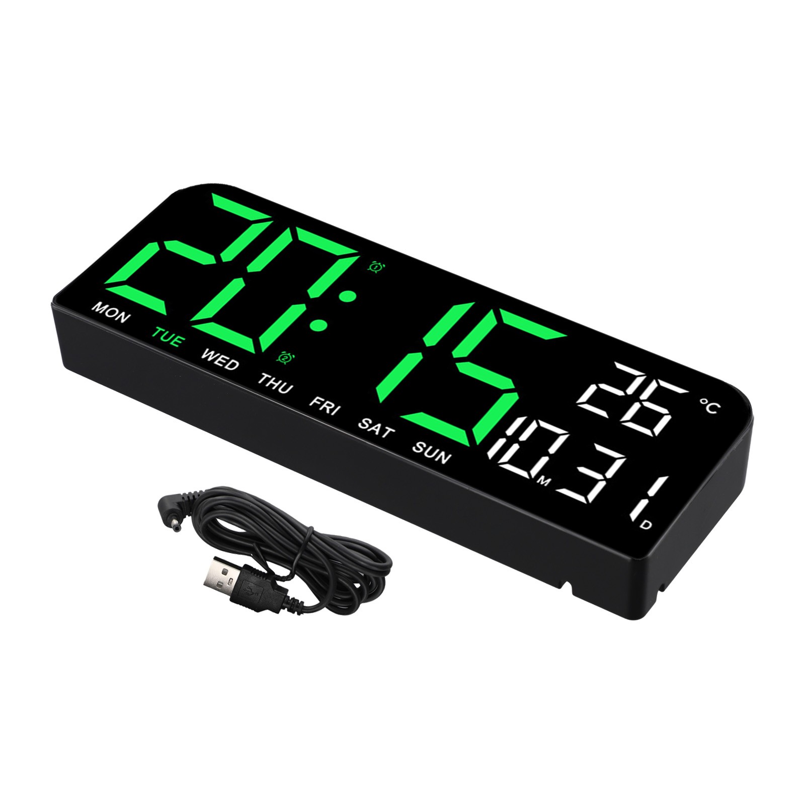 Réveil LED Horloge Numérique LED Affichage Date et Semaine Affichage Haute officiel Dé