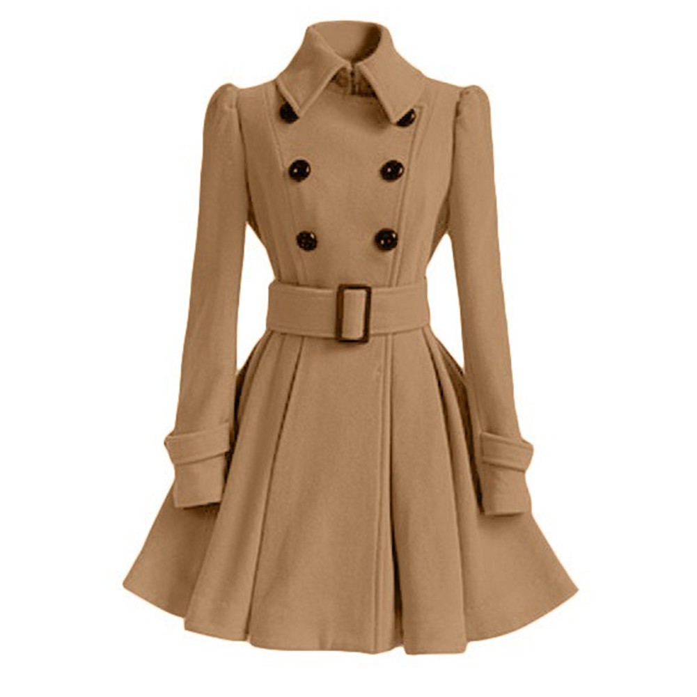 Sophisticated Women's Long Sleeve Trench Coat Perfect for Any Occasion - Picture 10 of 19