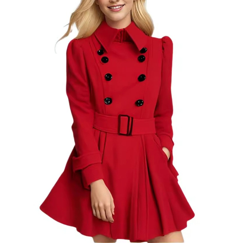 Sophisticated Women's Long Sleeve Trench Coat Perfect for Any Occasion - Picture 17 of 19