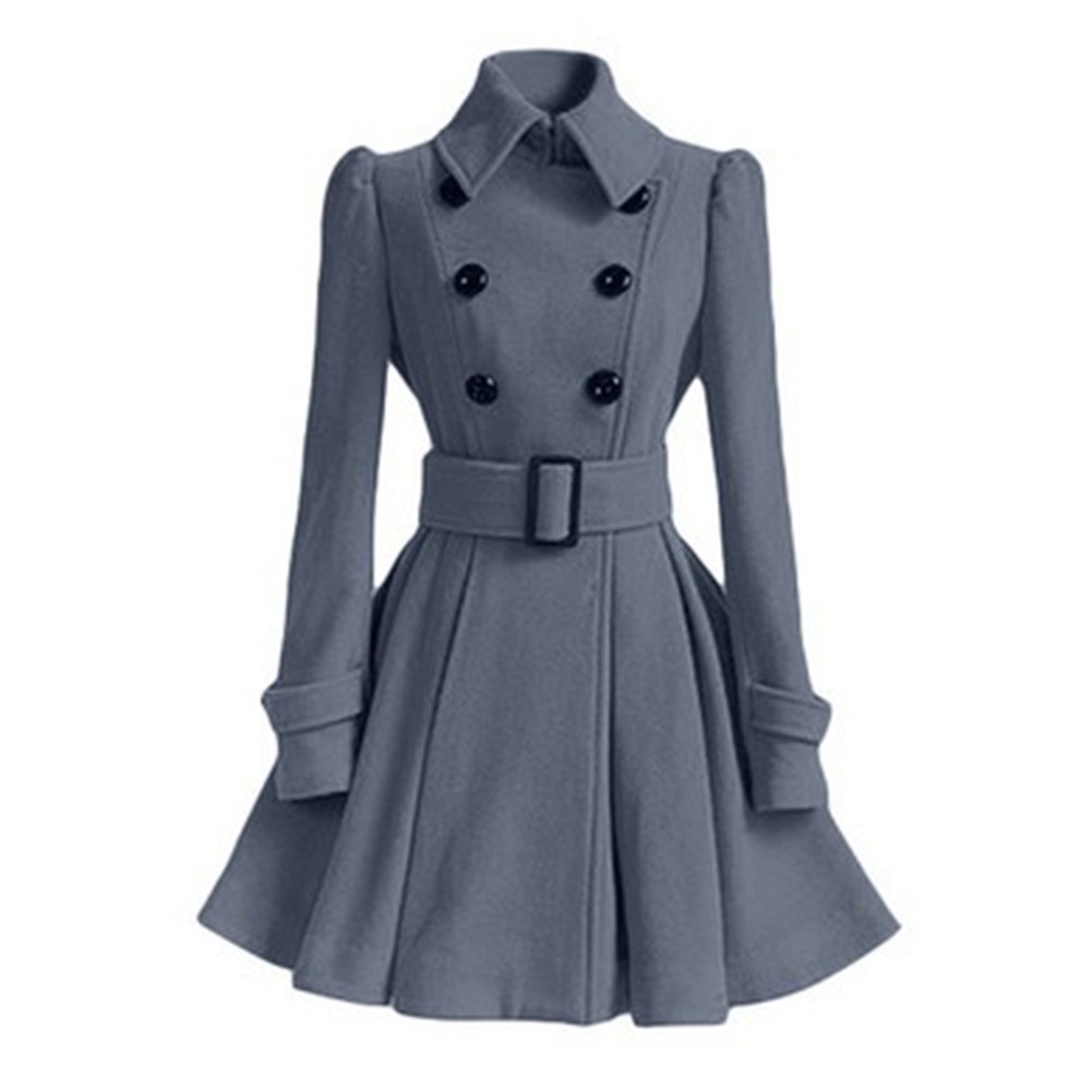 Sophisticated Women's Long Sleeve Trench Coat Perfect for Any Occasion - Picture 12 of 19