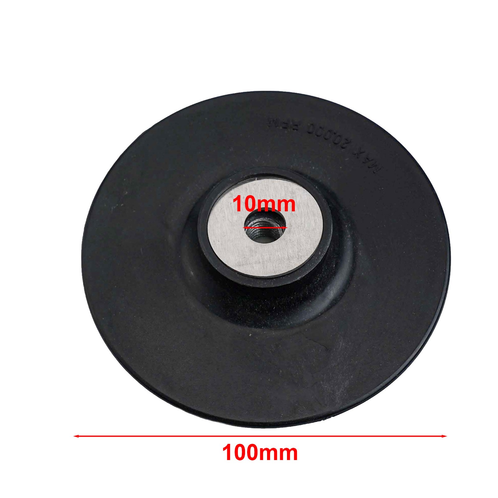 Convenient 100mm Backing Pad for Angle Grinder Fibre Discs with Lock Nut