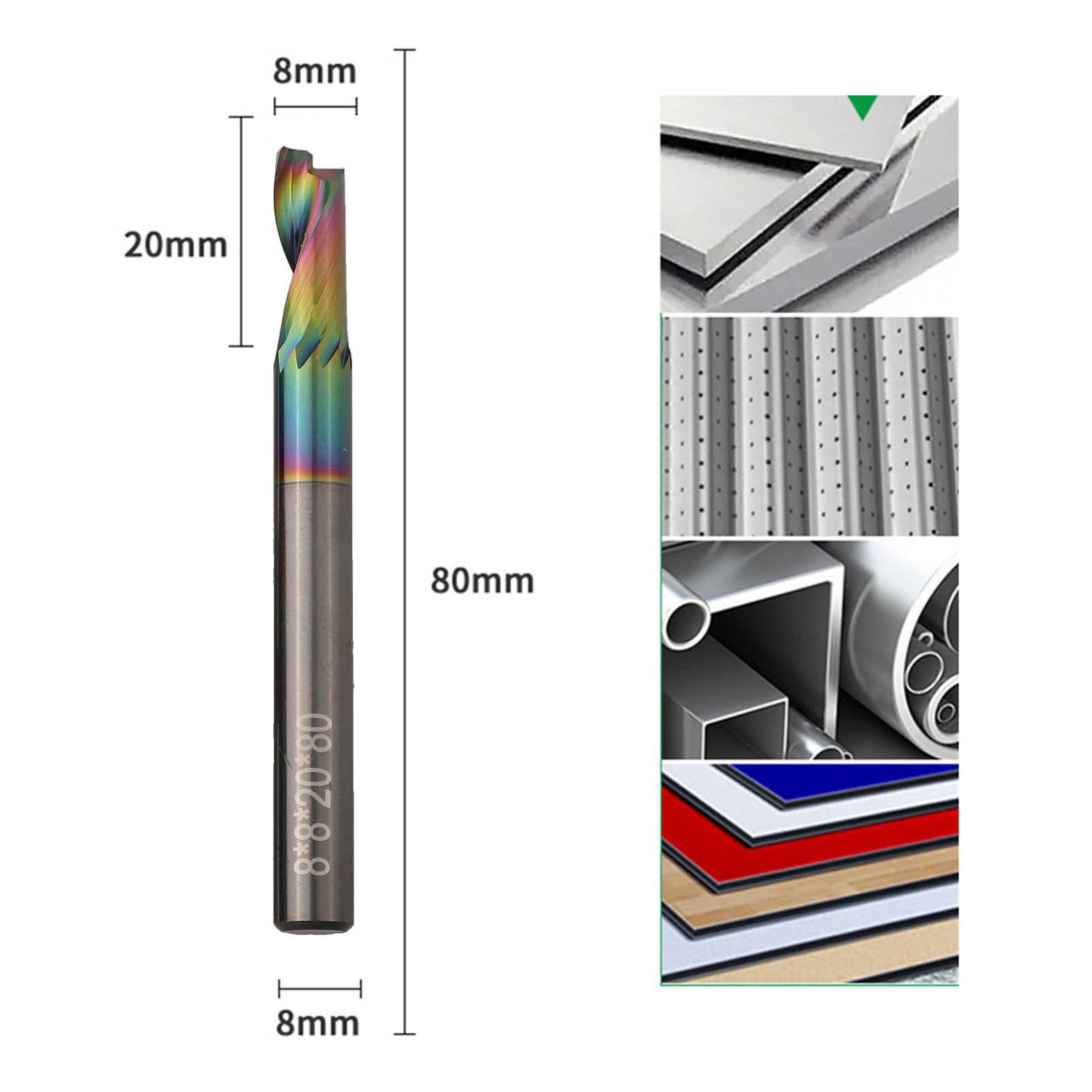 Long lasting Aluminum Milling Cutter with Up and Down Spiral Machining - Picture 57 of 82