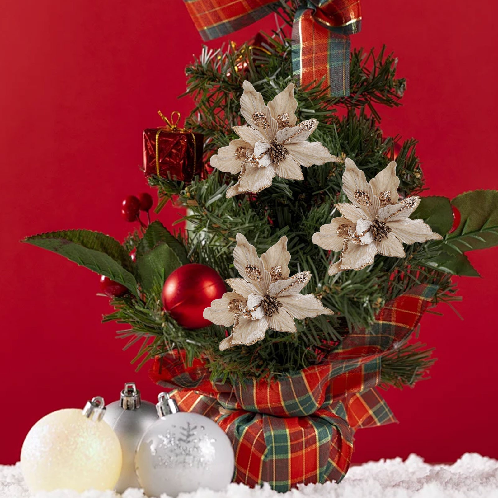 Festive and Eye catching Christmas Flower Pendant 10 23 Inches Diameter - Picture 24 of 27