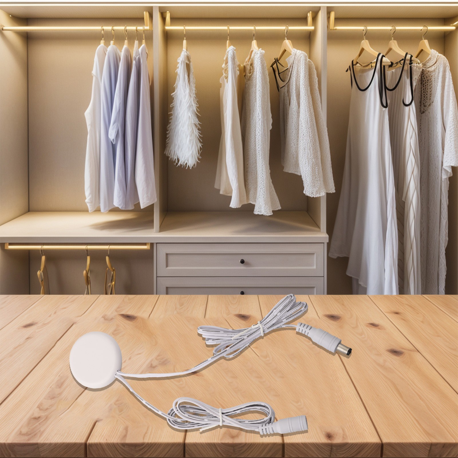 Praktischer Handfeger Dimmer Schalter Touch Control für Beleuchtung ABS Materia - Bild 27 von 36
