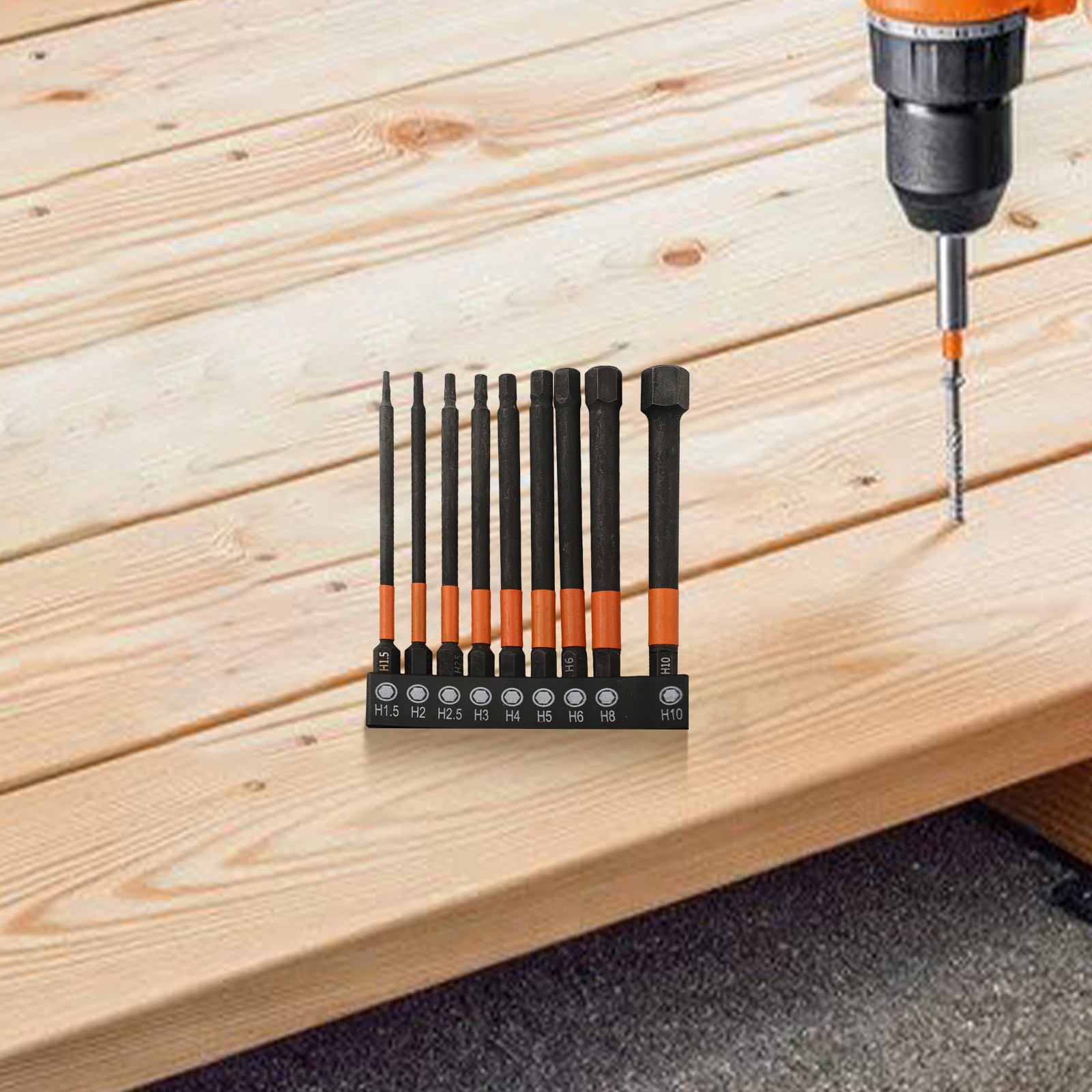 Elektrowerkzeuge Zubehör 9-teilig magnetischer Sechskant-Schraubendreher-Bit-Se - Bild 22 von 36