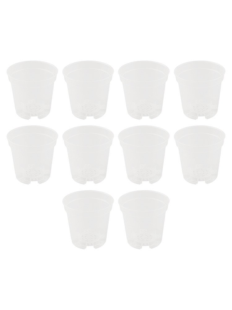 Juego de 10 macetas transparentes con orificios de drenaje para plantas pequeñas y medianas - Imagen 35 de 50