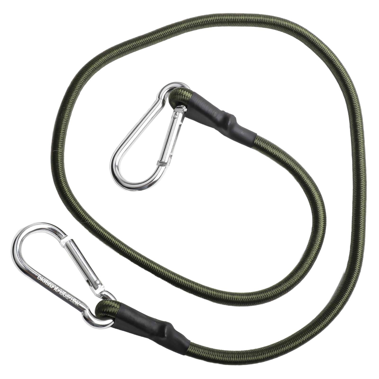 Flexible Carabiner Hook Bungee Straps 30/60/90/120cm Length Black Color - Picture 41 of 53