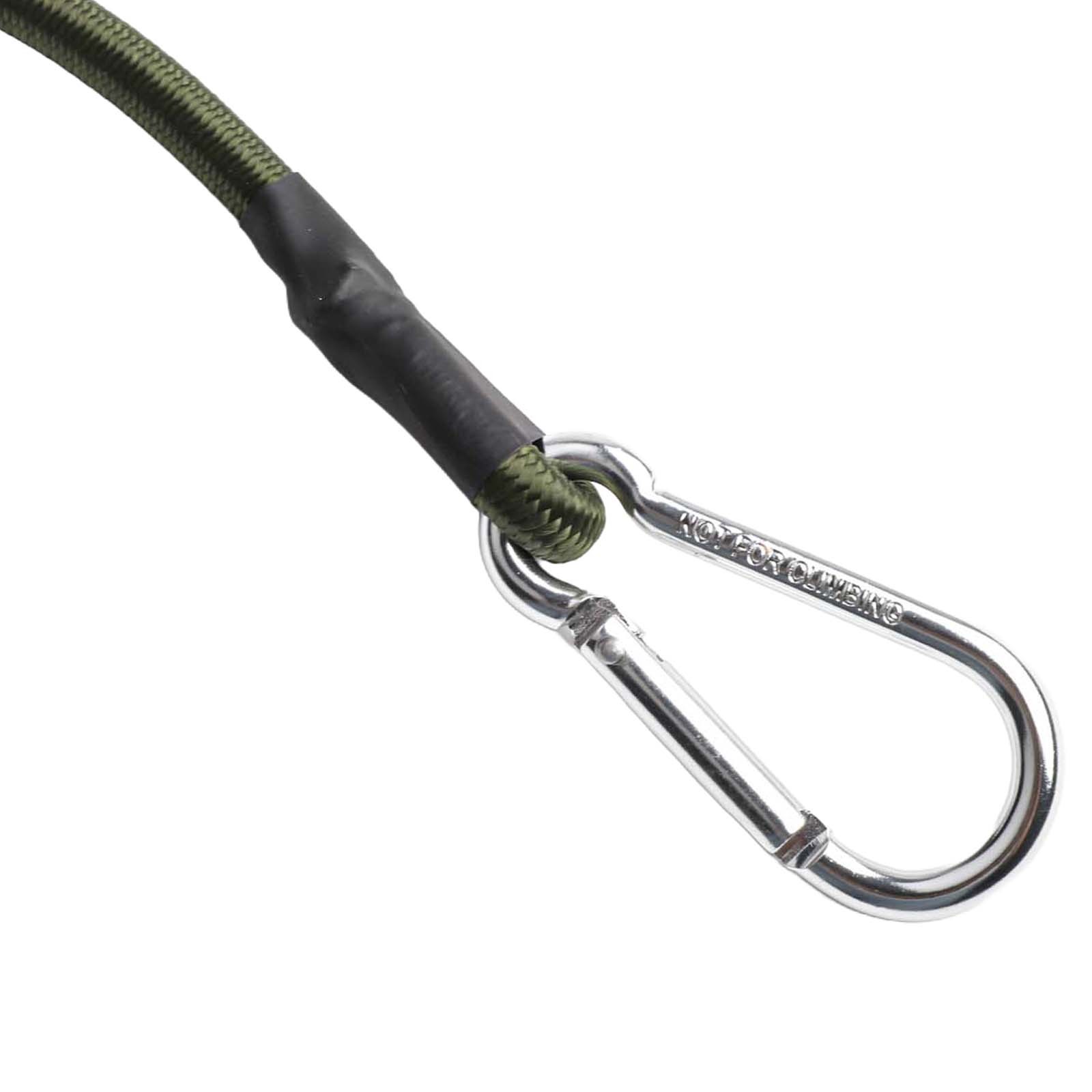Flexible Carabiner Hook Bungee Straps 30/60/90/120cm Length Black Color - Picture 42 of 53