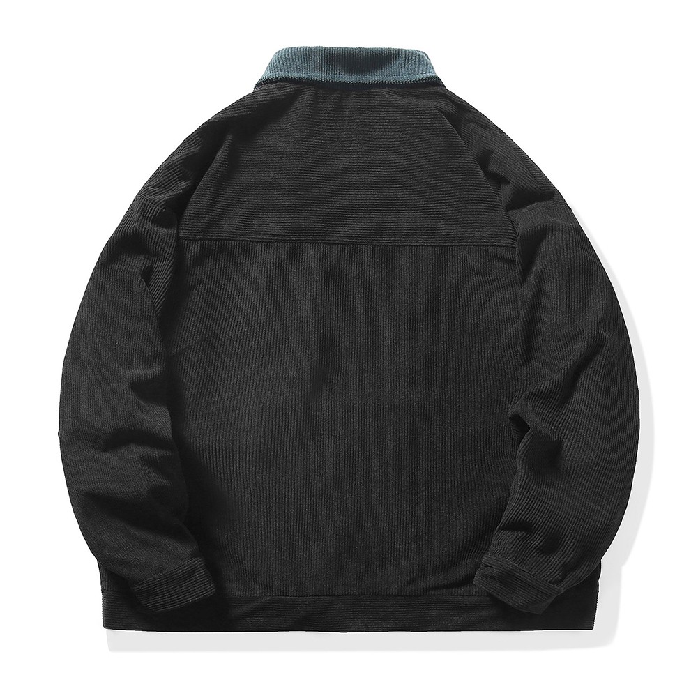 Stylisches Herren Cord Sakko Oversized Fit mit farbigem Patchwork Design - Picture 15 of 96