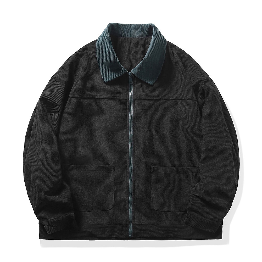 Stylisches Herren Cord Sakko Oversized Fit mit farbigem Patchwork Design - Picture 16 of 96