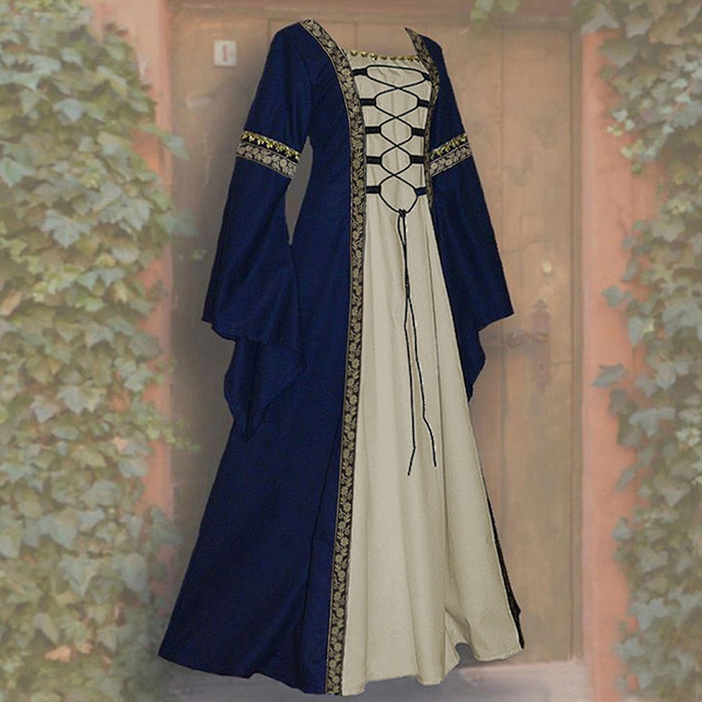 Gothic Viktorianischer Stil Langarm Kleid Ideal für Kostüme und Festivals - Bild 14 von 24