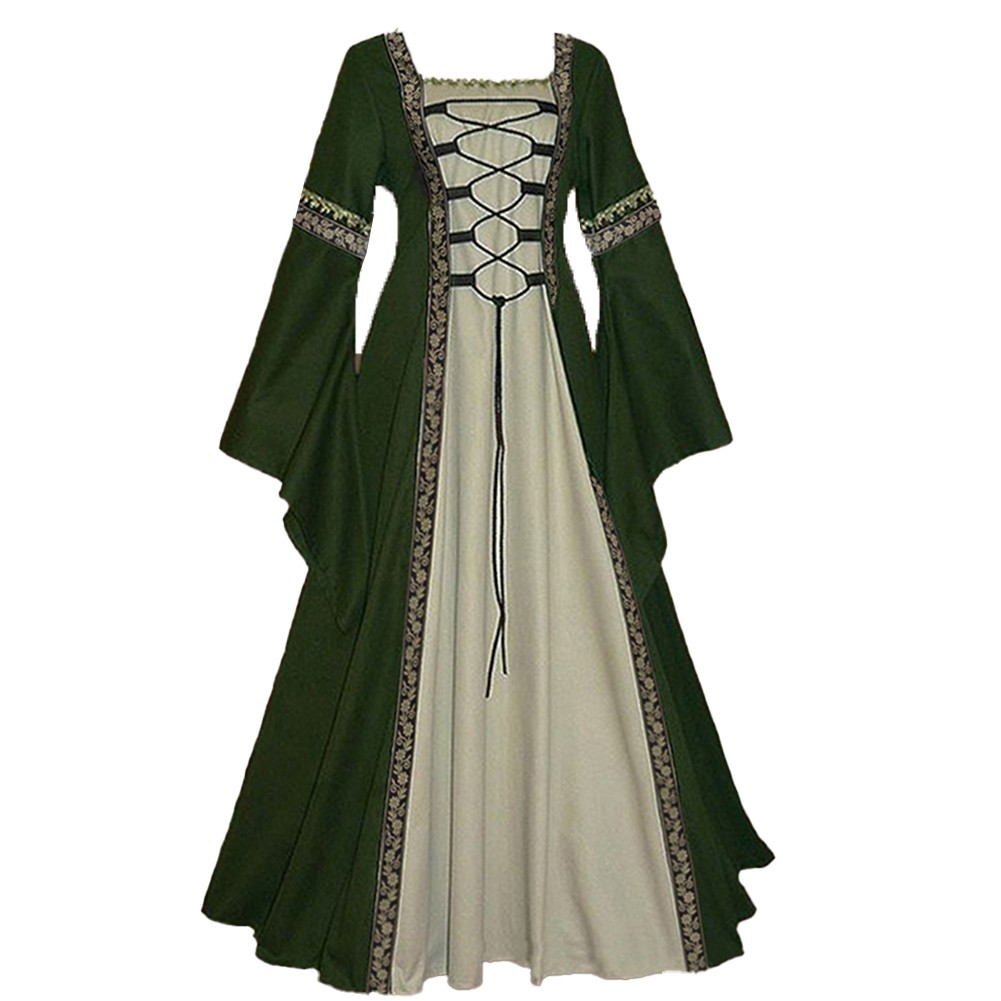 Emo Gothic Dress Vintage Black Dress Amazon Gothic Long Dresses For Women  Renaissance Medieval Costume Long