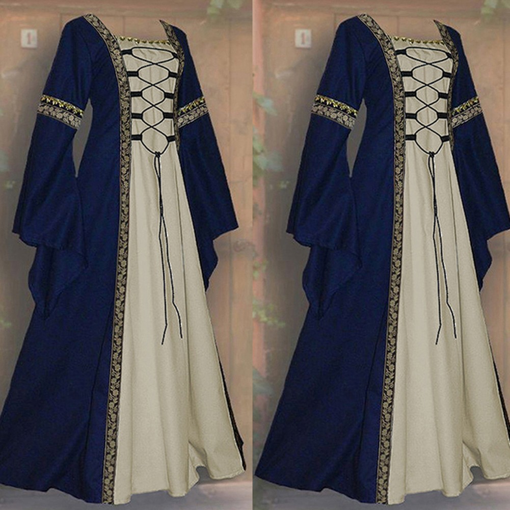 Gothic Viktorianischer Stil Langarm Kleid Ideal für Kostüme und Festivals - Bild 15 von 24