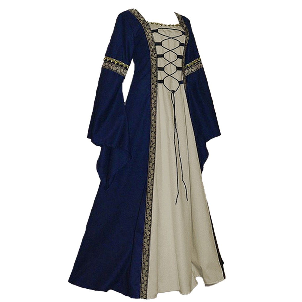 Gothic Viktorianischer Stil Langarm Kleid Ideal für Kostüme und Festivals - Bild 13 von 24
