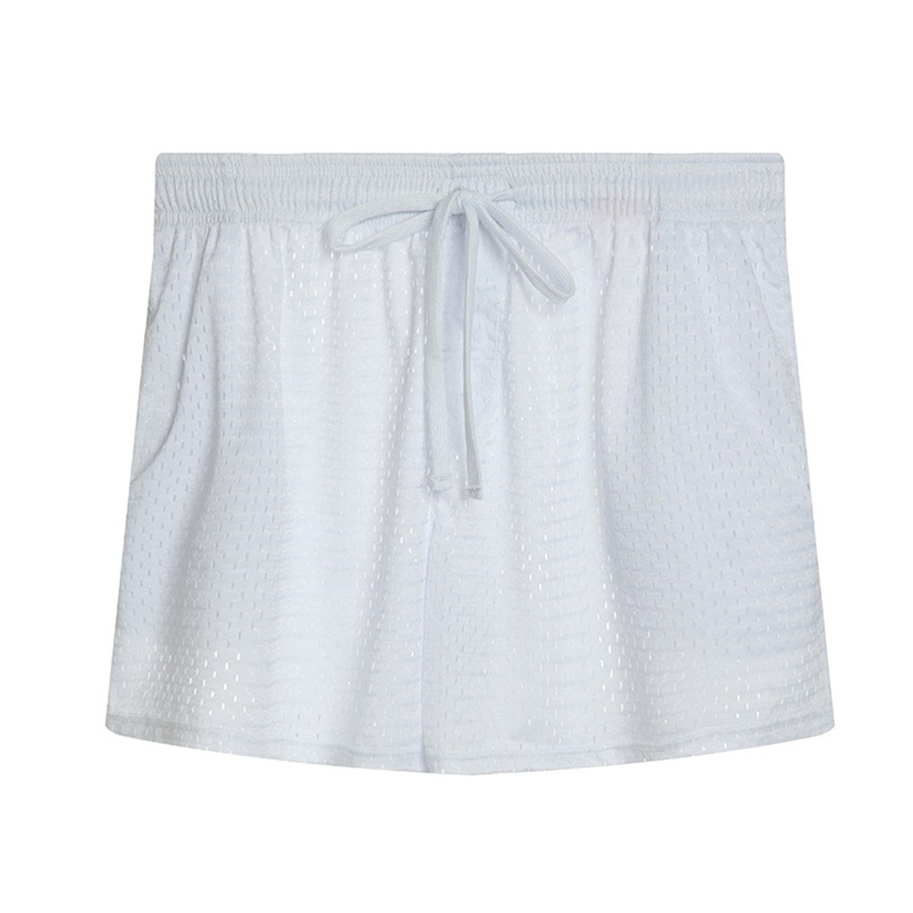 Boxer uomo in rete stile lingerie pantaloncini vita media slip mutande comode - Foto 17 di 27