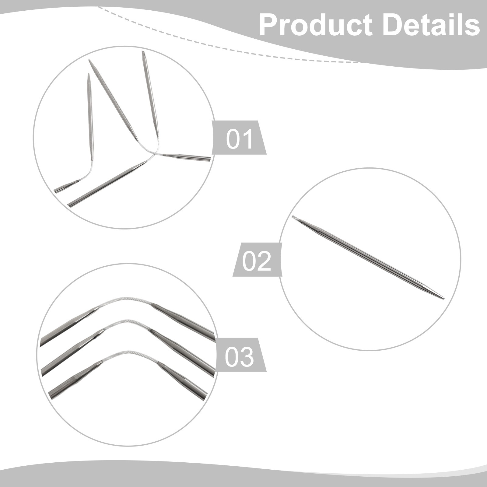 Multisize Stainless Steel Circular Knitting Needles for All Skill Levels - Picture 56 of 75