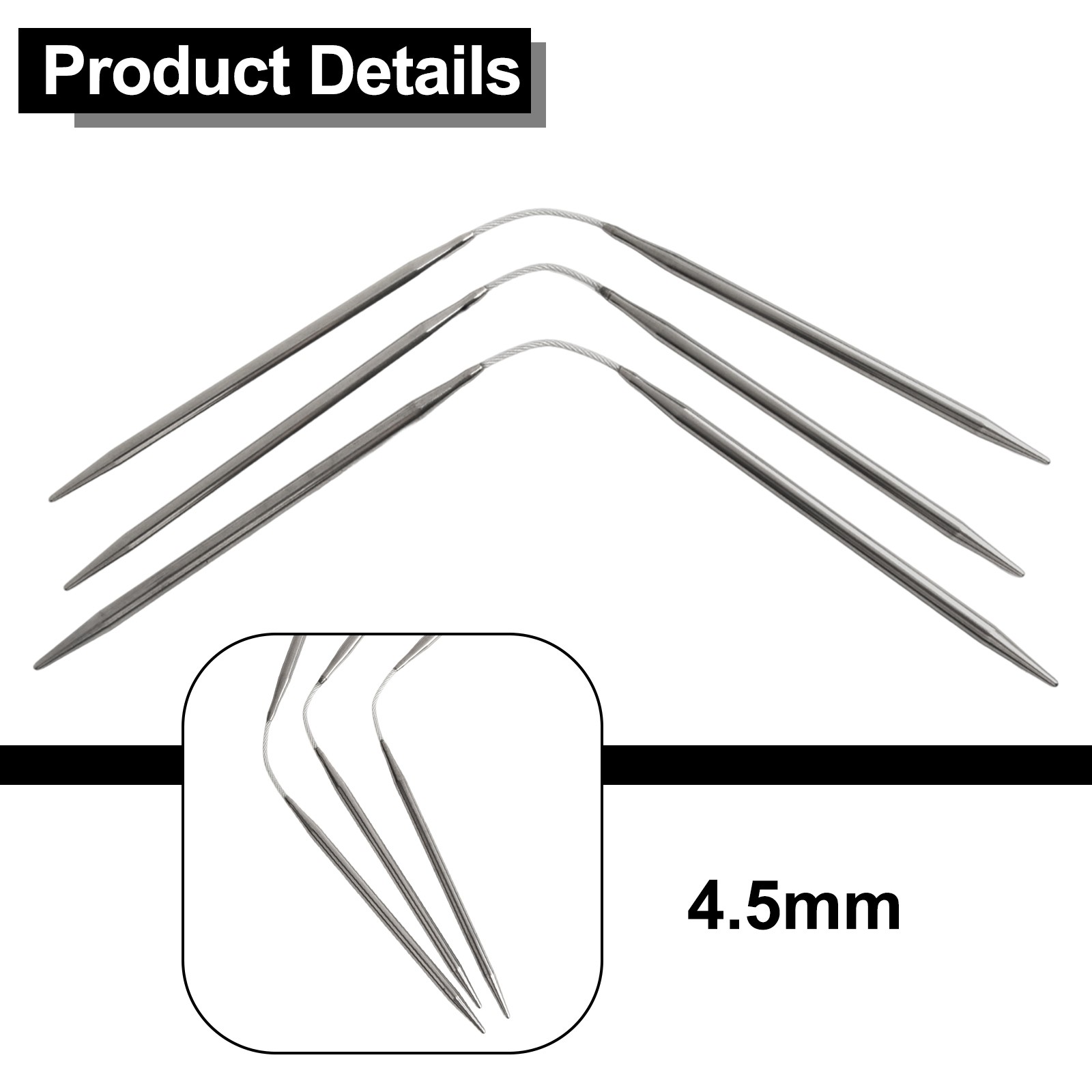 Multisize Stainless Steel Circular Knitting Needles for All Skill Levels - Picture 53 of 75