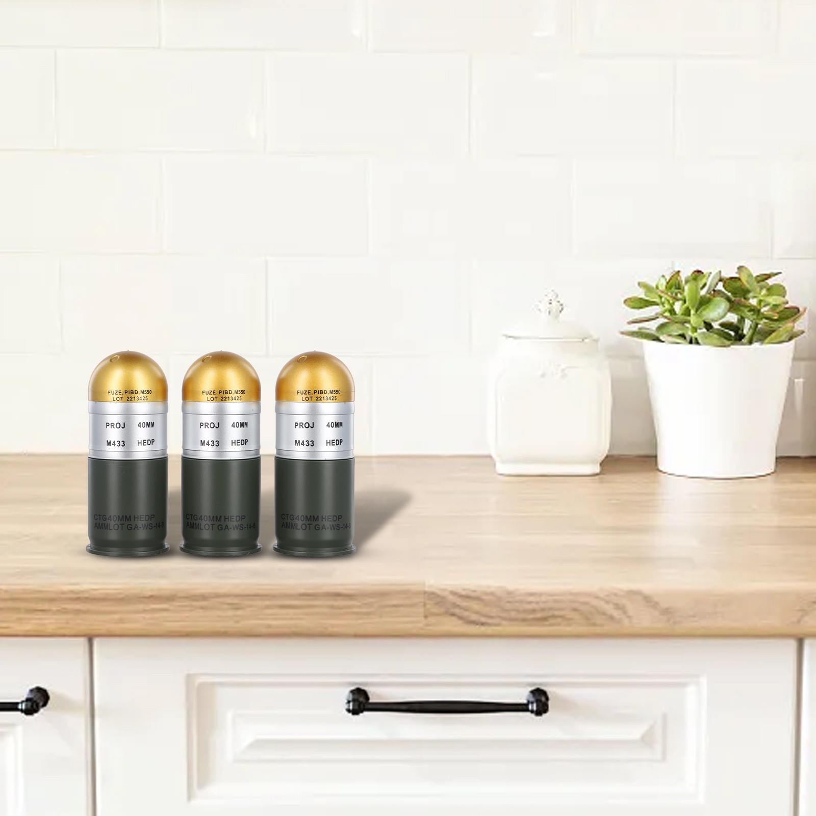 Functional M433 HEDP 40mm Cartridge Dummy Grenade with Mini