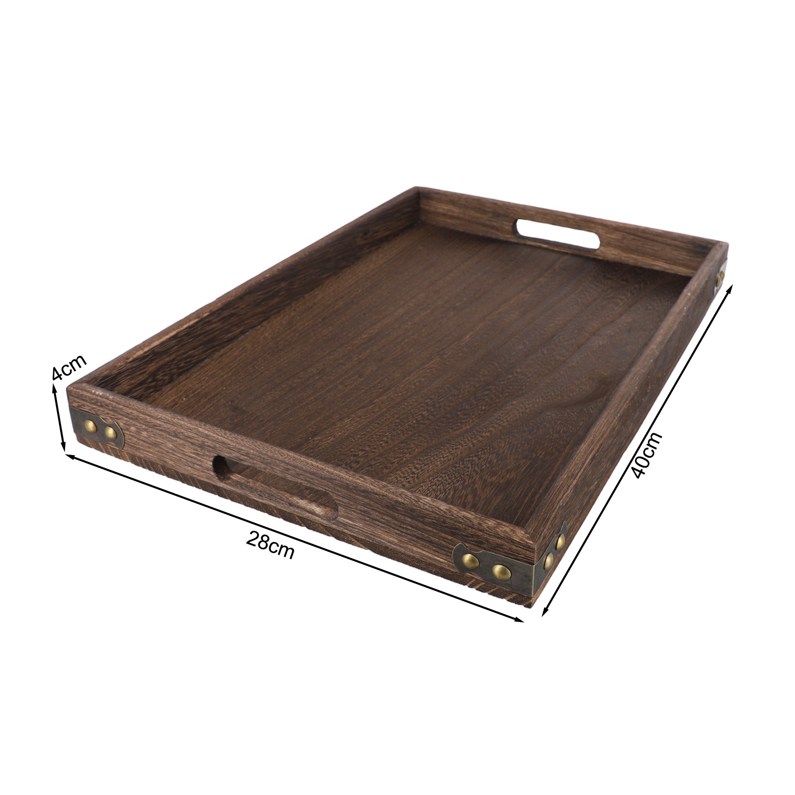 Elegant Wooden Tray with Handles for Serving Modern and Decorative Design