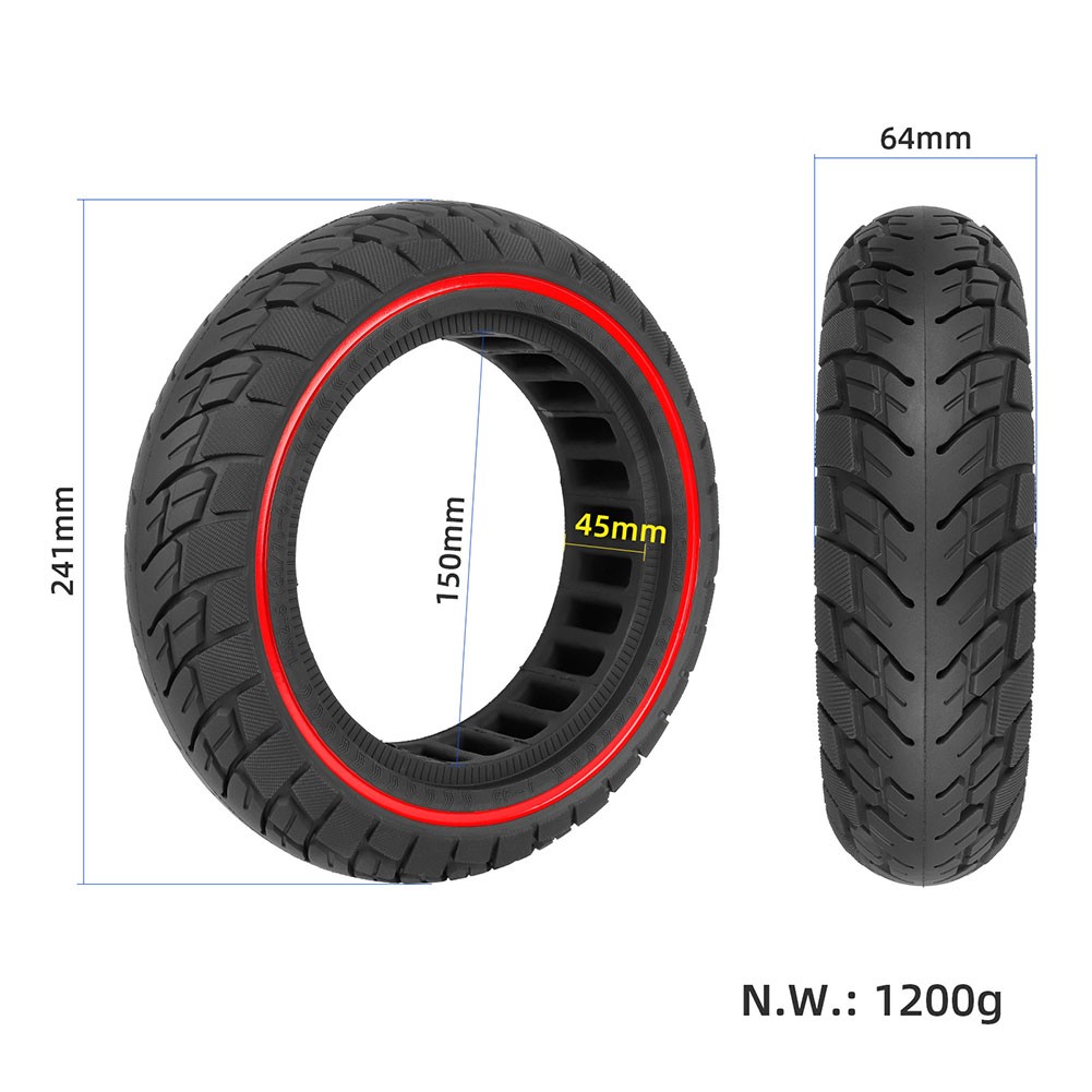 10 Inch 60/70-6.5 Solid Tyre For Ninebot Max G30 Electric Scooter 10x2.50-6.5 - Picture 14 of 18