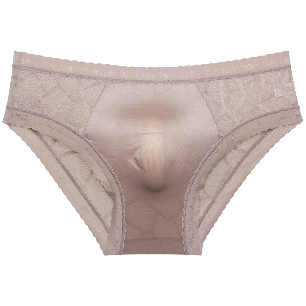 Men's Soft Nylon Briefs Breathable Low Waist Underwear with Sexy Hollow Design - Picture 16 of 22