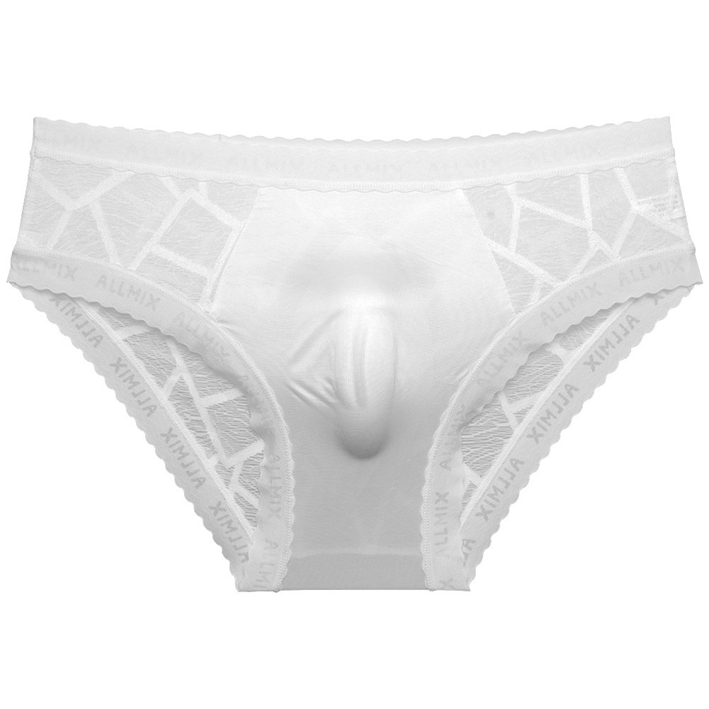 Men's Soft Nylon Briefs Breathable Low Waist Underwear with Sexy Hollow Design - Picture 13 of 22
