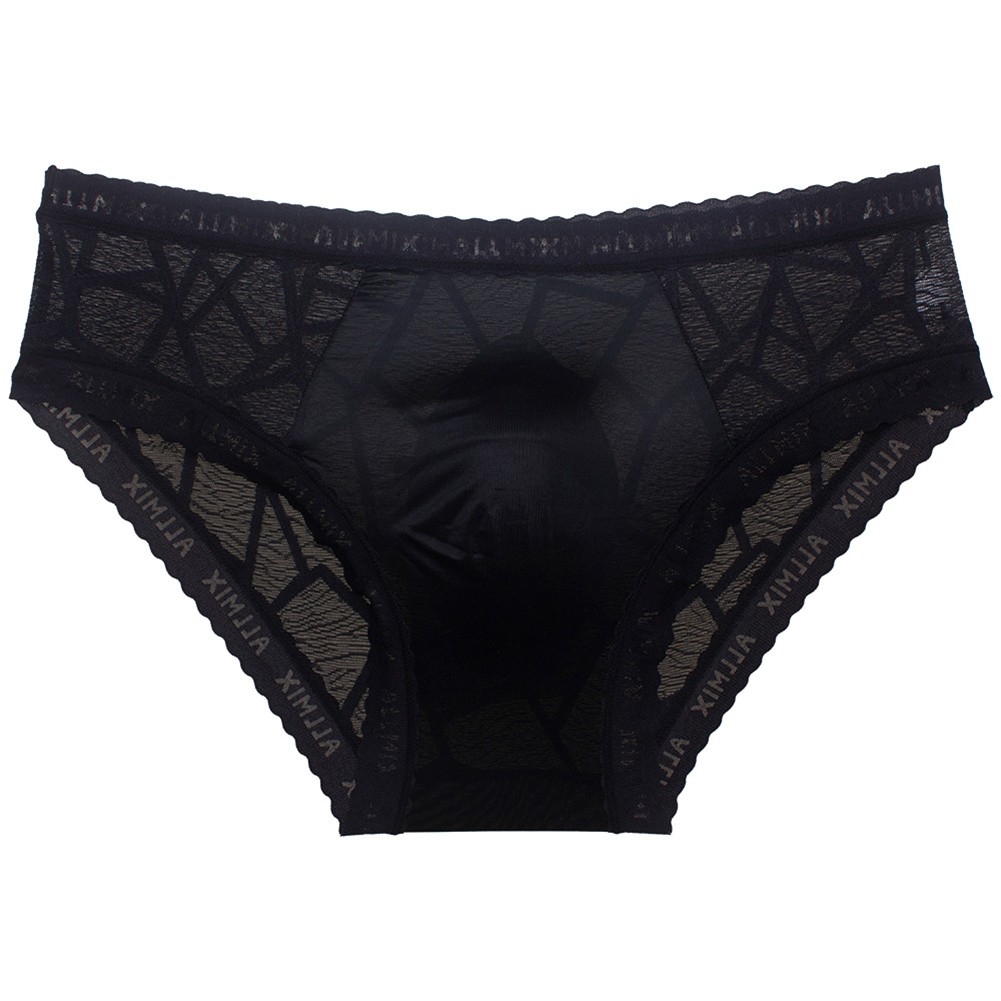 Men's Soft Nylon Briefs Breathable Low Waist Underwear with Sexy Hollow Design - Picture 10 of 22