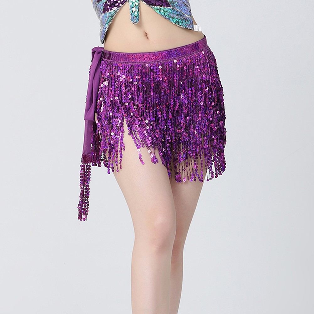 Lace Hip Scarf with Sequin Tassels Ideal for Indian Dance and Women's Costumes - Picture 19 of 74