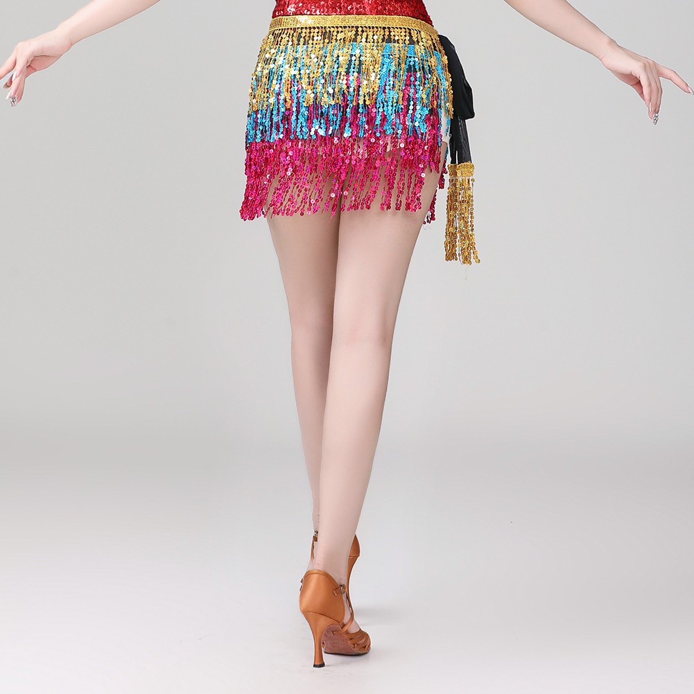 Lace Hip Scarf with Sequin Tassels Ideal for Indian Dance and Women's Costumes - Picture 64 of 74