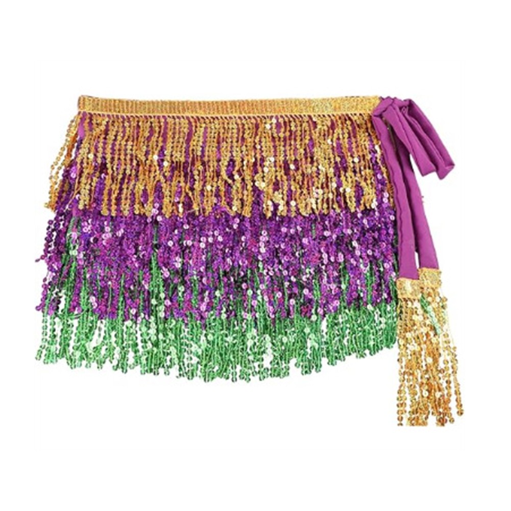 Lace Hip Scarf with Sequin Tassels Ideal for Indian Dance and Women's Costumes - Picture 74 of 74
