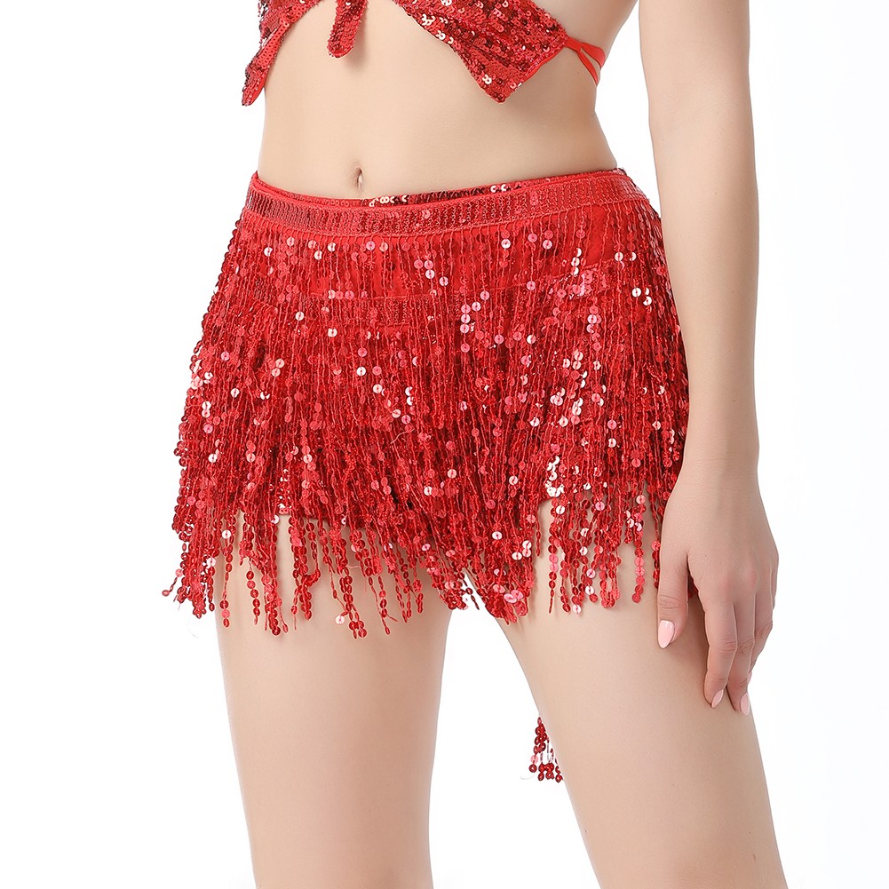 Lace Hip Scarf with Sequin Tassels Ideal for Indian Dance and Women's Costumes - Picture 14 of 74
