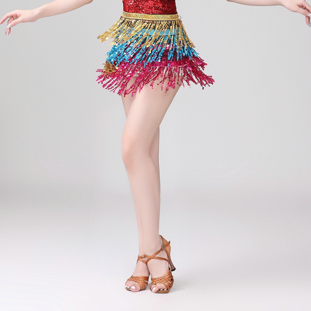 Lace Hip Scarf with Sequin Tassels Ideal for Indian Dance and Women's Costumes - Picture 61 of 74