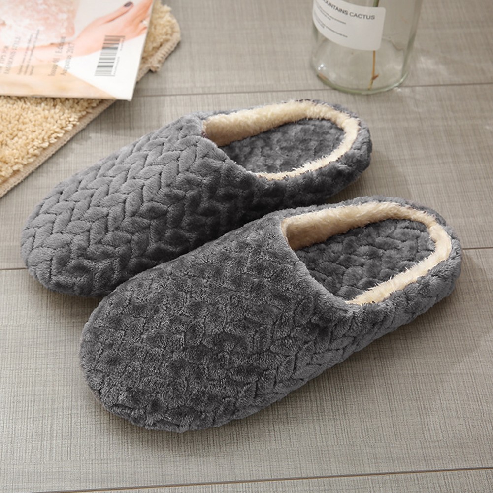 Slippers Sandals Shoes Thongs Plush Solid Casual Flip Flops Home Indoor - Picture 13 of 13