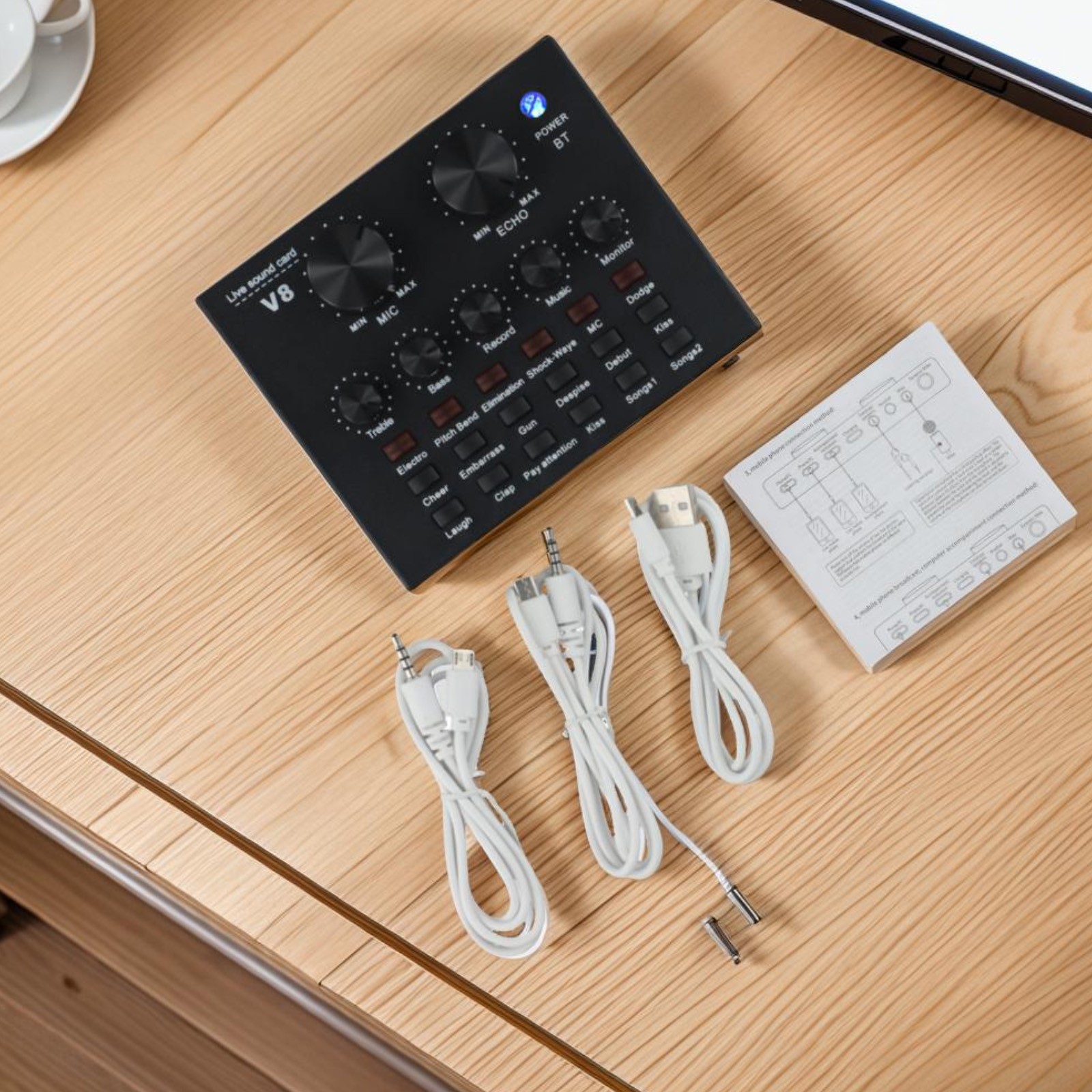 High Performance V8 External Sound Card Set with Essential Accessories - Photo 10/12