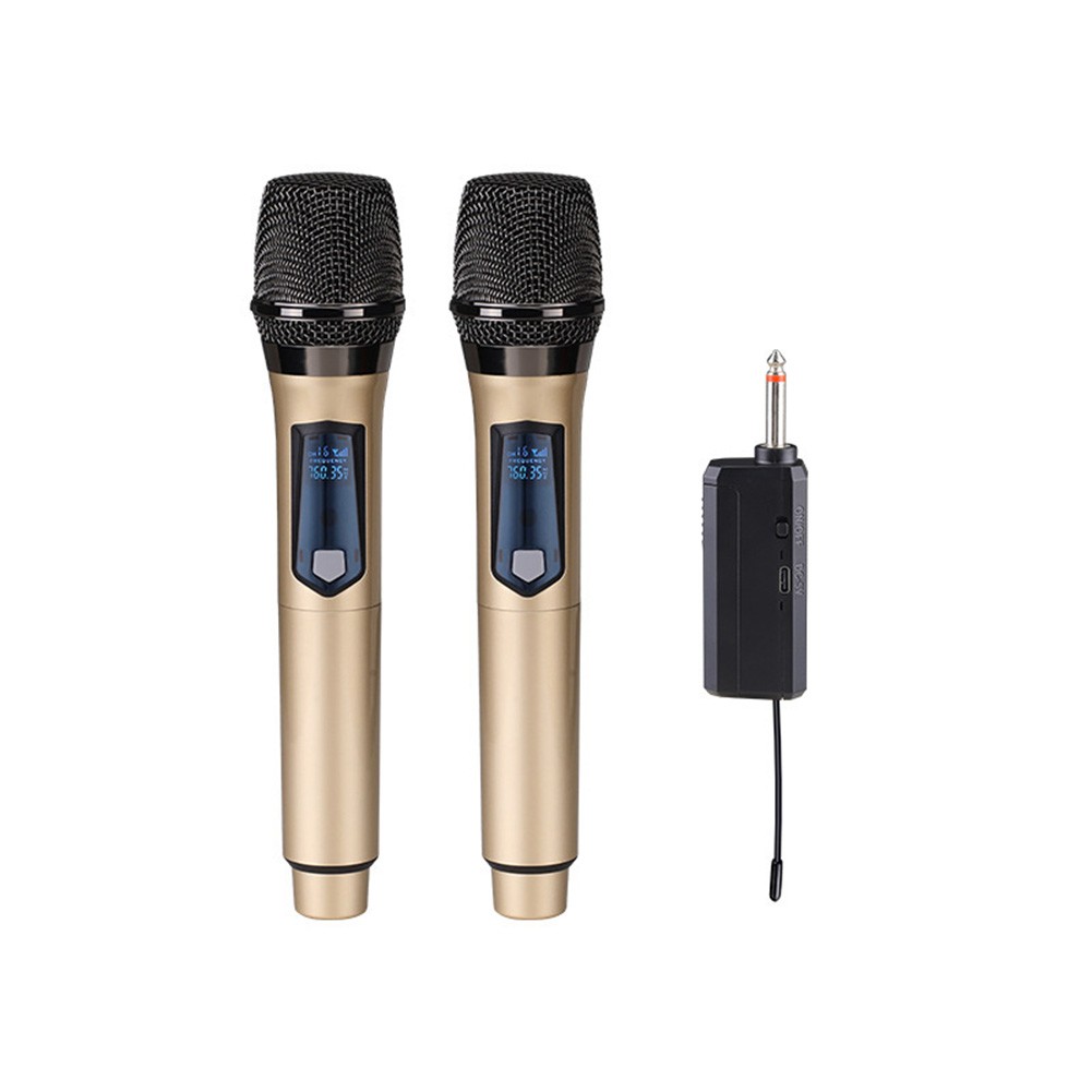 Microphone sans fil UHF rechargeable pour karaoké et présentations de groupe - Zdjęcie 9 z 9