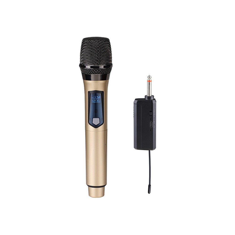 Microphone sans fil UHF rechargeable pour karaoké et présentations de groupe - Zdjęcie 7 z 9