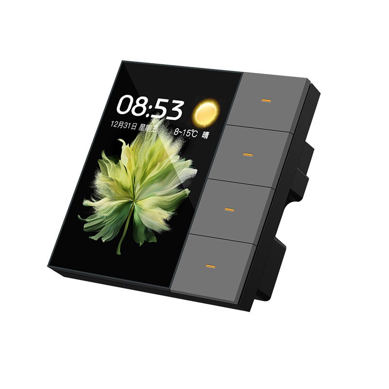 Customizable Smart Wall Switch with Responsive Touch Screen for Home Use