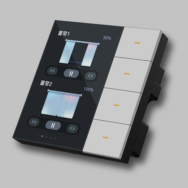 Customizable Smart Wall Switch with Responsive Touch Screen for Home Use