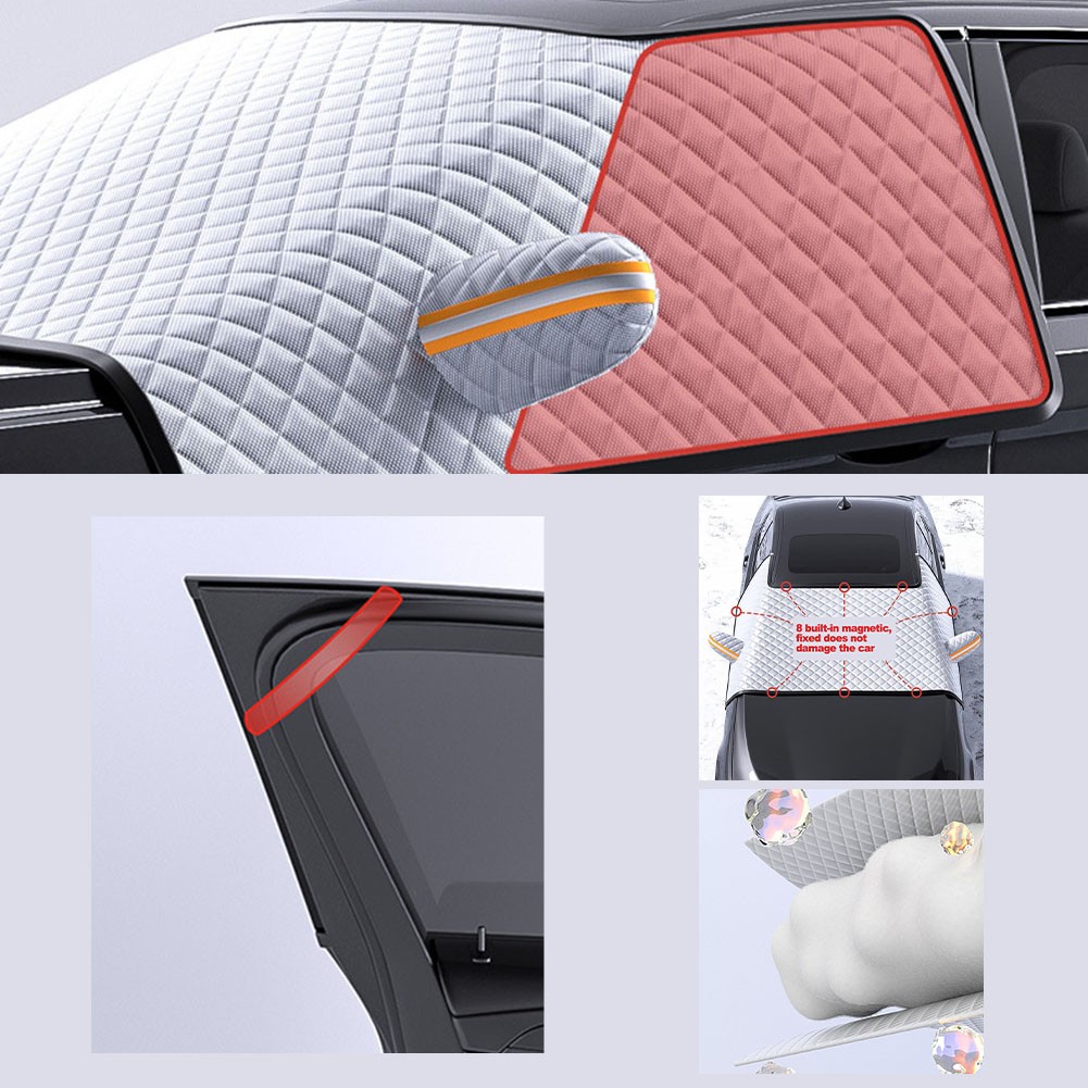 All Season Car Windshield Cover Magnetic Frost and Sunshade Protection - Picture 31 of 35