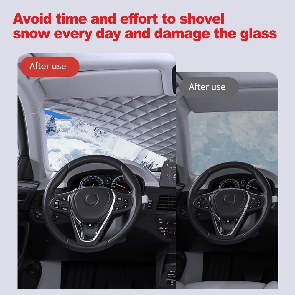 All Season Car Windshield Cover Magnetic Frost and Sunshade Protection - Picture 19 of 35