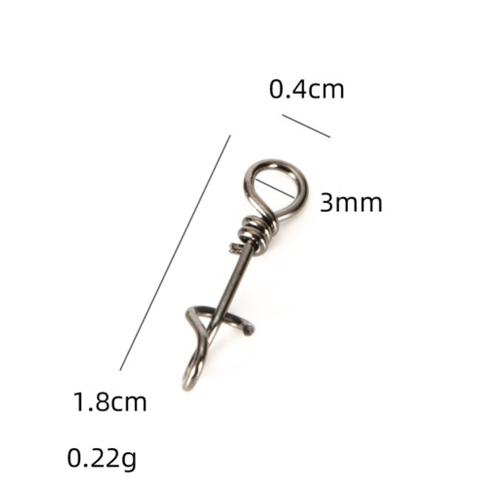 Fishing Accessories 100pcs Stainless Steel Swivel Snaps for Hooks Lines