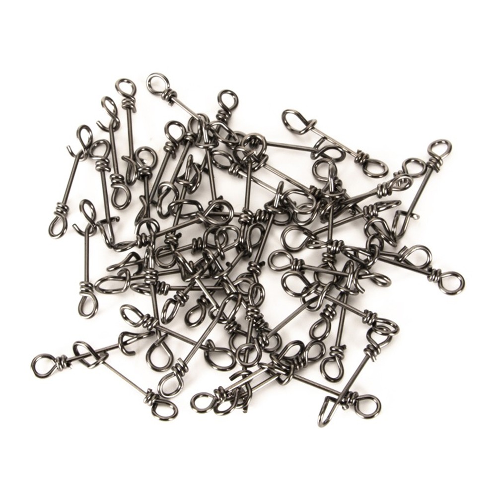 Fishing Accessories 100pcs Stainless Steel Swivel Snaps for Hooks Lines